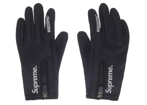 Supreme WINDSTOPPER Zip Gloves FW25 - Black