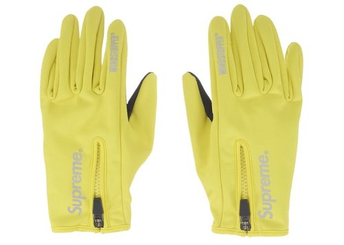 Supreme WINDSTOPPER Zip Gloves FW25 - Yellow