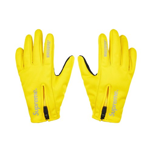 Supreme Windstopper Zip Gloves - FW25A55 YELLOW