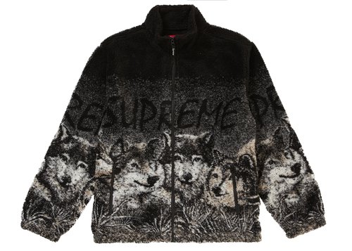 Supreme Wolf Fleece Jacket - Black