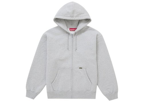 Supreme Work Zip Up Hooded Sweatshirt SS25 - Heather Grey