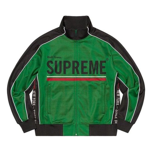 Supreme World Famous Jacquard Track Jacket - Green - SUP-FW22-768