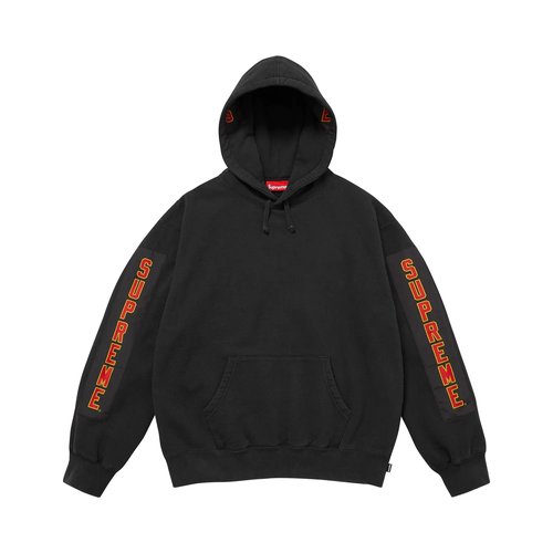Supreme Woven Patches Hooded Sweatshirt - FW25SW41 BLACK