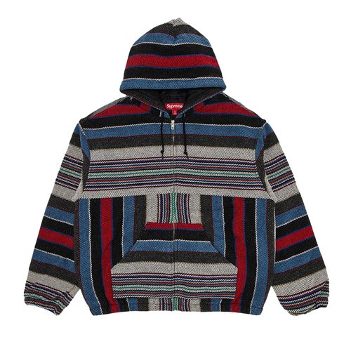 Supreme Woven Stripe Hooded Jacket - SS25J14 BLACK