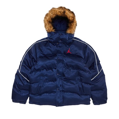 Supreme x Air Jordan Puffer Jacket - FW24J2NAVY
