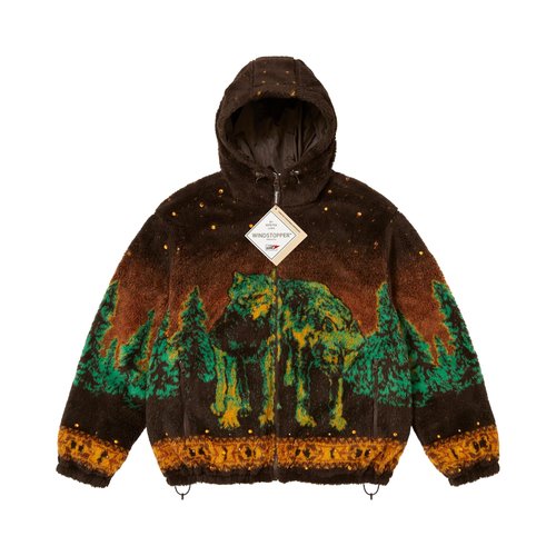 Supreme x B.B. Simon Reversible Hooded Fleece Jacket - FW25J52 BROWN