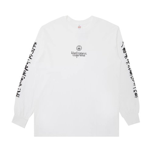 Supreme x blackmeans Long-Sleeve Tee - FW23T27 WHITE