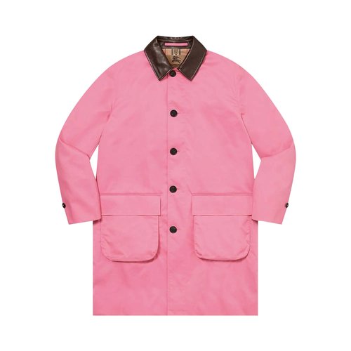 Supreme x Burberry Leather Collar Trench - SS22J35 PINK