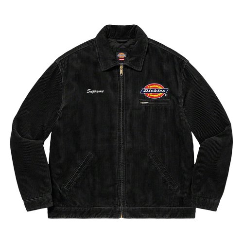 Supreme x Dickies Corduroy Work Jacket - FW22J14 BLACK