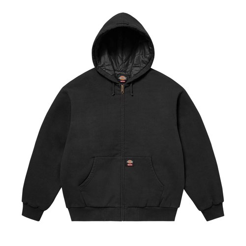 Supreme x Dickies Quilted Lined Zip Up Hooded Sweatshirt - FW25SW46 BLACK