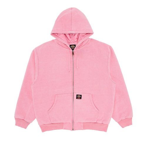 Supreme x Dickies Quilted Lined Zip Up Hooded Sweatshirt - FW24SW27 DUSTY PINK