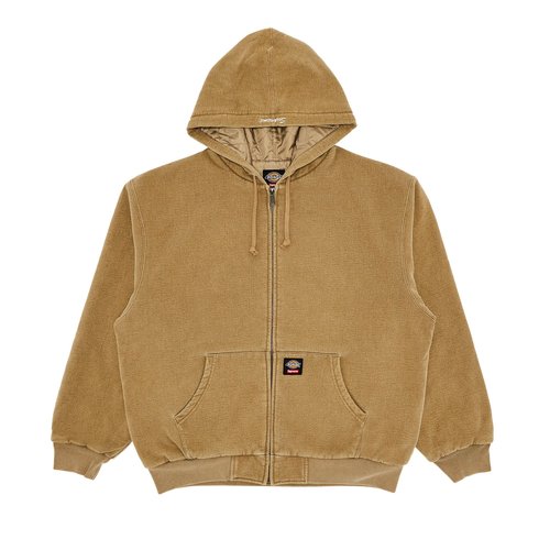 Supreme x Dickies Quilted Lined Zip Up Hooded Sweatshirt - FW24SW27 LIGHT TAN