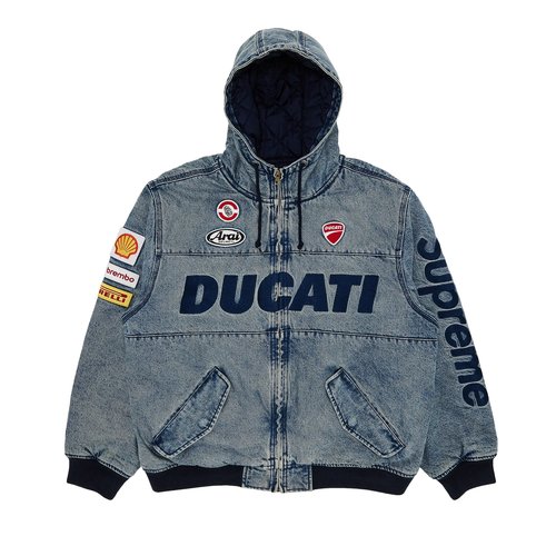 Supreme x Ducati Hooded Racing Jacket 'Denim' - SS24J80 DENIM