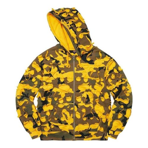 Supreme x Griffin Zip Up Hooded Sweatshirt - Yellow/Olive Green - SUP-FW22-026
