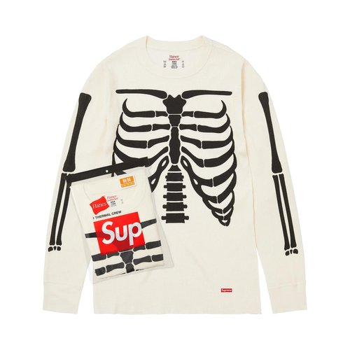 Supreme x Hanes Bones Thermal Crew - 1 Pack - FW25A29 NATURAL