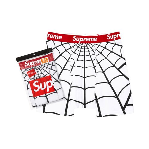 Supreme x Hanes Spider-Man Boxer Briefs - 2 Pack - SS26A66 WHITE