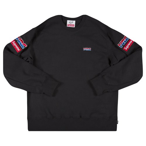 Supreme x Honda Fox Racing Crewneck - FW19SW6 BLACK
