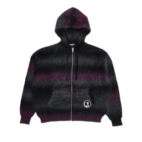 Supreme x HYSTERIC GLAMOUR Mohair Zip Up Hooded Sweatshirt - FW24SK39 BLACK