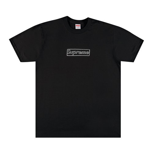 Supreme x KAWS Chalk Logo Tee - SS21T7 BLACK