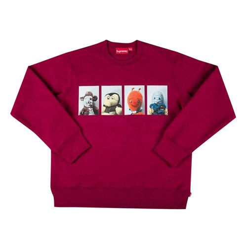 Supreme x Mike Kelley Ahh...Youth! Crewneck Sweatshirt - FW18SW20 DARK MAGENTA