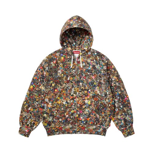 Supreme x Mike Kelley Zip Up Hooded Sweatshirt - SS26SW16 MULTICOLOR