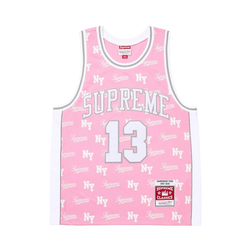 Supreme x Mitchell & Ness Monogram Jersey - SS26KN21 PINK
