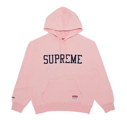 Supreme x Mitchell & Ness NCAA Hooded Sweatshirt | Size M - FW24SW44 PINK
