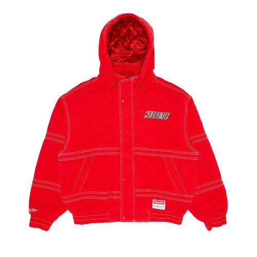 Supreme x Mitchell & Ness Twill Stadium Jacket 'Red' - FW24J106