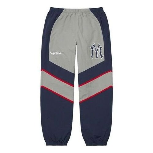 Supreme x New York Yankees Track Pants - Grey/Navy - SUP-FW21-151