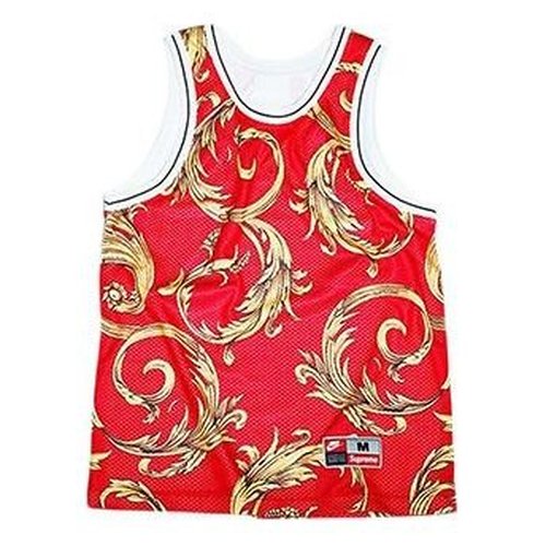Supreme x Nike Basketball Jersey Crossover Printing Basketball Vest - Red - SUP-SS14-02