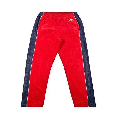Supreme x Nike Velour Track Pant - SS21P6-RED