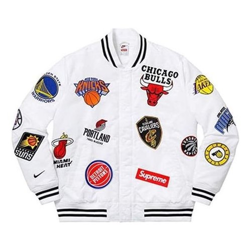 Supreme x Nike x NBA Teams Warm-Up Jacket - White/Multi-Color - SUP-SS18-788
