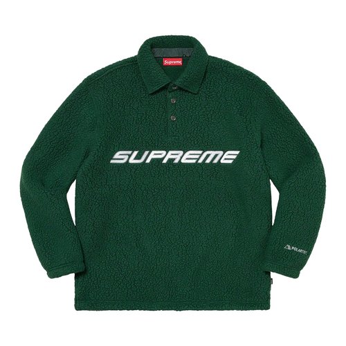 Supreme x Polartec Long-Sleeve Polo - FW22KN77 DARK GREEN