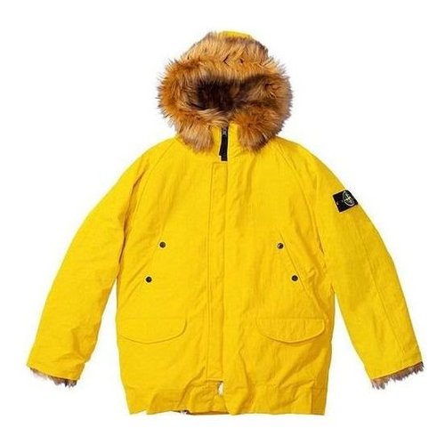 Supreme x Stone Island Formula Steel Reversible Faux Fur Parka - Yellow/Black - SUP-SS22-720