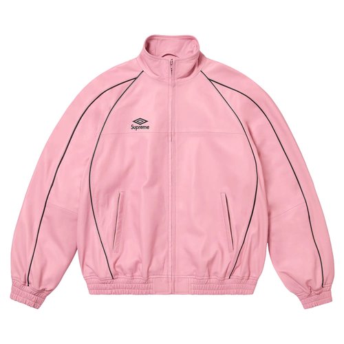 Supreme x Umbro Leather Track Jacket - FW25J17 PINK