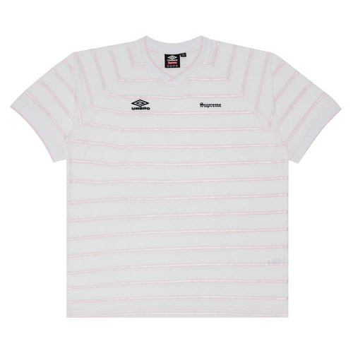 Supreme x Umbro Stripe Soccer Jersey - SS25KN65 WHITE