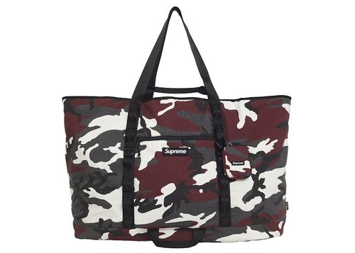 Supreme XLarge Tote Bag + Utility Pouch - Red Camo