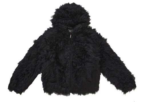 Supreme Y's by Yohji Yamamoto Faux Fur WINDSTOPPER Hooded Bomber Jacket - Black