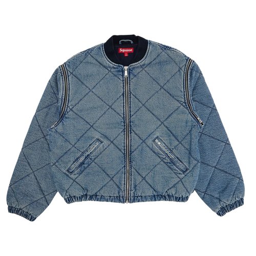 Supreme Zip-Off Sleeve Quilted Bomber Jacket - FW25J23 DENIM