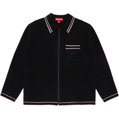 Supreme 2-Tone Ribbed Zip Up Sweater 'Black' - FW22SK39 BLACK