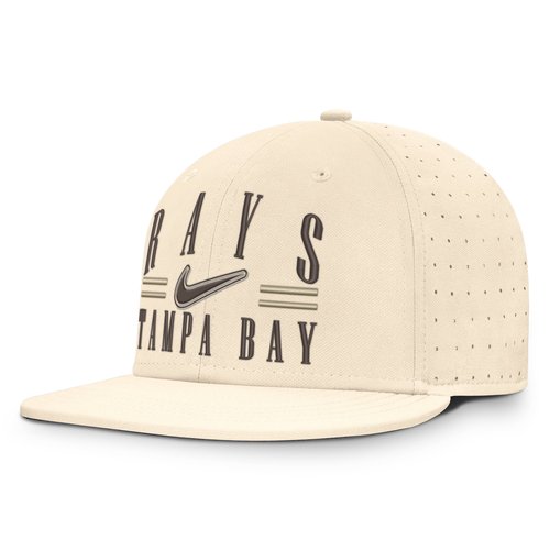 Tampa Bay Rays True Nike AeroBill MLB Fitted Hat - Natural - NB540GONTPA-K6Q