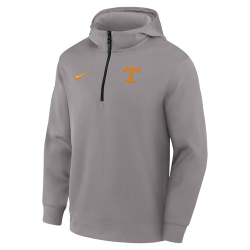 Tennessee Coaches Premium Menâs Nike Dri-FIT College 1/4-Zip Hoodie - Grey - 03PQ03CUTN-NWP