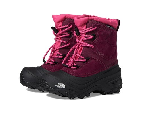 The North Face Alpenglow V Waterproof Snow Boots Little Kid-Big Kid - Black/Red - NF0A5LXF-KK9