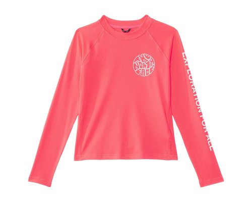 The North Face Amphibious Long Sleeve Sun T-Shirts Little Kids/Big Kids Clothing - Radiant Poppy - NF0A8A44-P2B