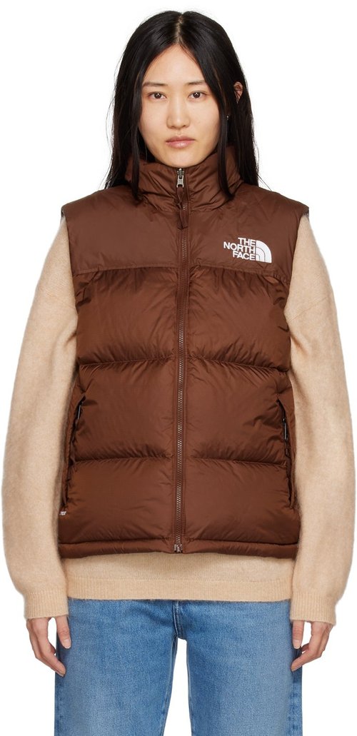 The North Face Brown 1996 Retro Nuptse Vest - Dark Oak - NF0A3JQQ-6S2