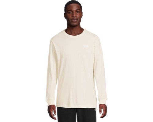 The North Face Evolution Simple Dome Regular Long Sleeve T-Shirts T Shirt - White Dune - NF0A8EU3-QLI