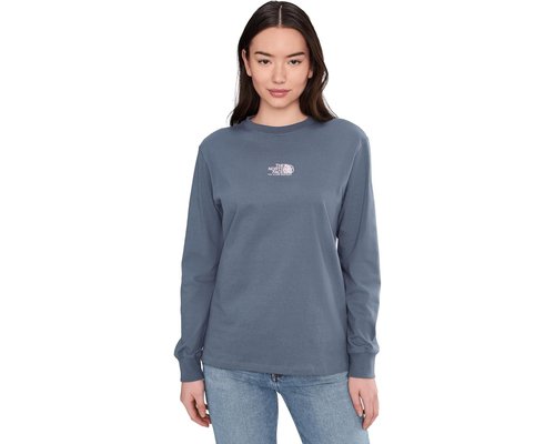 The North Face Floral Alpine Relaxed Long-Sleeve T-Shirts Clothing - Granite Grey - NF0A8GNG-0U3