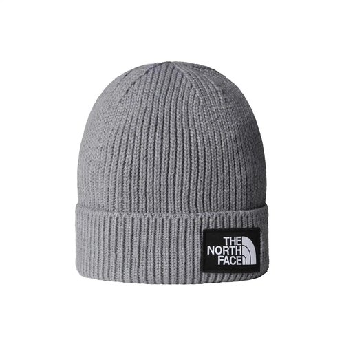 The North Face TNF Logo Box Cuffed Beanie - Tnf Medium Grey Heather - NF0A8CHE-DYY