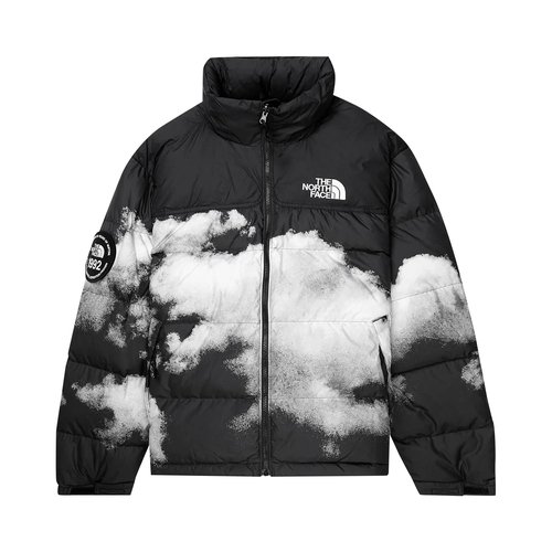 The North Face Printed 92 Retro Anniversary Nuptse Jacket - Black Print - NF0A7WYQ-9R0