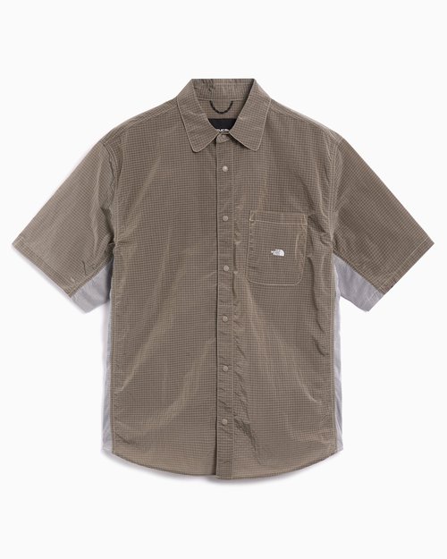The North Face Fabric Mix Ss Shirt Ap - Gravel - NF0A8CKH-3X41